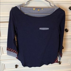 Anthropologie little yellow button top